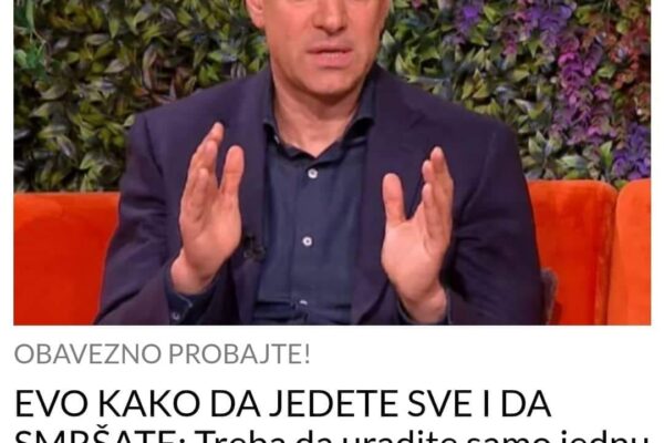 EVO KAKO DA JEDETE SVE I DA SMRŠATE: Treba da uradite samo jednu stvar prije jela, doktor Filgud otkrio caku koja svima pomaže