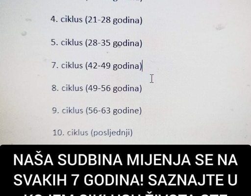 NAŠA SUDBINA MIJENJA SE NA SVAKIH 7 GODINA! SAZNAJTE U KOJEM CIKLUSU ŽIVOTA STE SADA: Evo šta vas očekuje do 70. rođendana