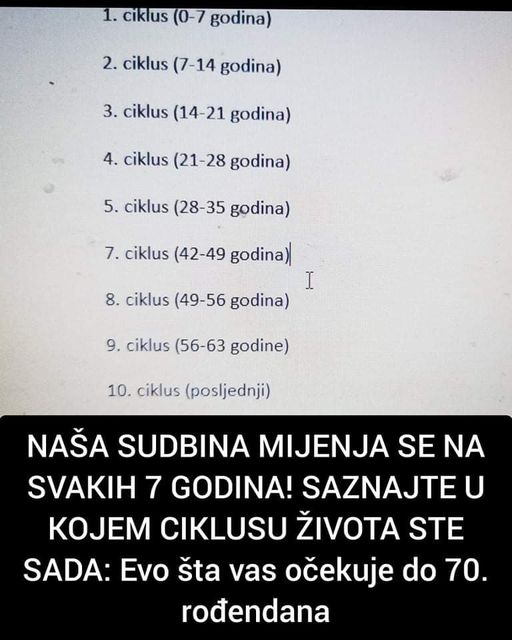 NAŠA SUDBINA MIJENJA SE NA SVAKIH 7 GODINA! SAZNAJTE U KOJEM CIKLUSU ŽIVOTA STE SADA: Evo šta vas očekuje do 70. rođendana