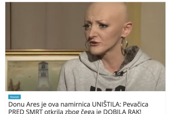 Donu Ares je ova namirnica UNIŠTILA: Pevačica PRED SMRT otkrila zbog čega je DOBILA RAK!