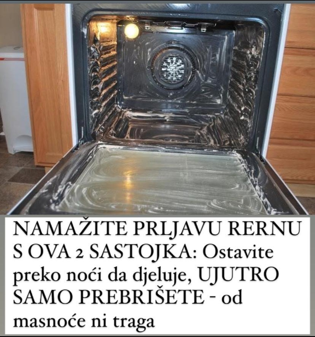 NAMAŽITE PRLJAVU RERNU S OVA 2 SASTOJKA: Ostavite preko noći da djeluje, UJUTRO SAMO PREBRIŠETE – od masnoće ni traga