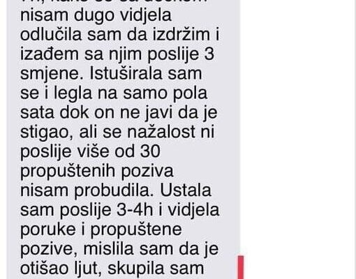 “Ja sinoć radila treću smjenu na poslu”