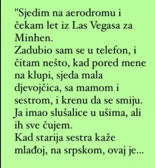 “Sjedim na aerodromu i čekam let iz Las Vegasa za Minhen”