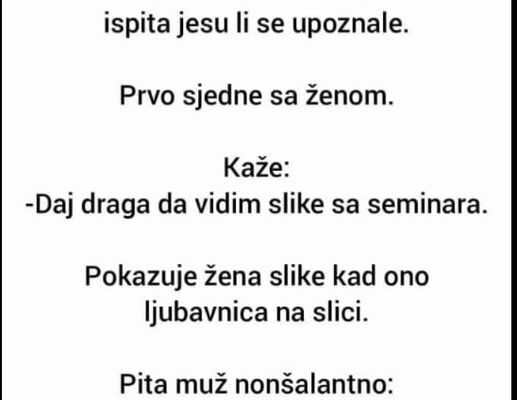 ŠALJIVA PRIČA: Muž, žena i ljubavnica