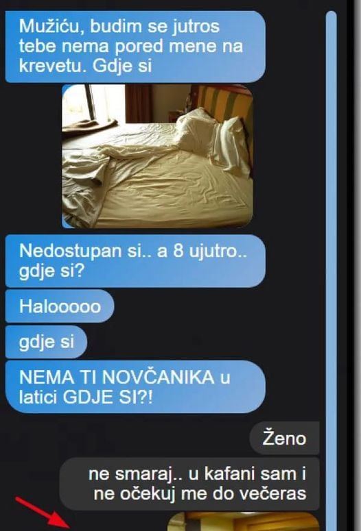 JUTROS SAM SE PROBUDILA I VIDIM NEMA MI MUŽA U KREVETU, POSLALA SAM MU TONU PORUKA, A Onda Mi Je Stigla Ova Slika: Za Koga Sam Se Ovo Udala, POGLEDAJTE GDJE JE OTIŠAO