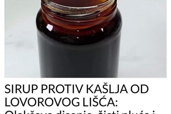 SIRUP PROTIV KAŠLJA OD LOVOROVOG LIŠĆA: Olakšava disanje, čisti pluća i jača imunitet – spas u sezoni virusa i gripa