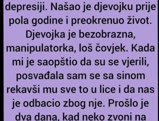 “Sina je ostavila vjerenica pred svadbu”