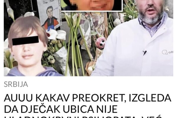 AUUU KAKAV PREOKRET, IZGLEDA DA DJEČAK UBICA NIJE HLADNOKRVNI PSIHOPATA, VEĆ OBIČNO DERIŠTE! Ova reakcija pokazala je njegovo pravo lice: Evo šta je izgovorio!