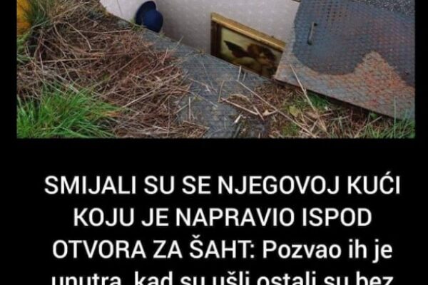 SMIJALI SU SE NJEGOVOJ KUĆI KOJU JE NAPRAVIO ISPOD OTVORA ZA ŠAHT: Pozvao ih je unutra, kad su ušli ostali su bez riječi, POGLEDAJTE UNUTRAŠNJOST (VIDEO)