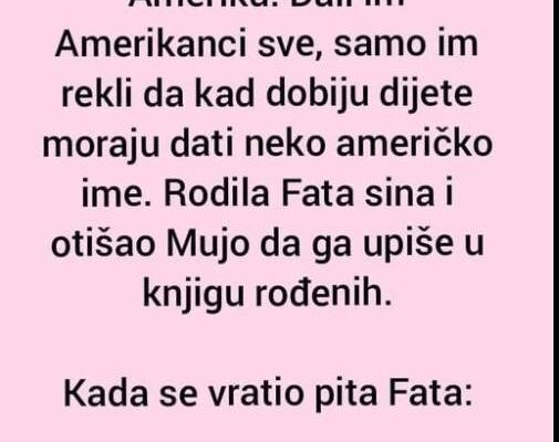 VIC DANA: Fata i Mujo u Americi