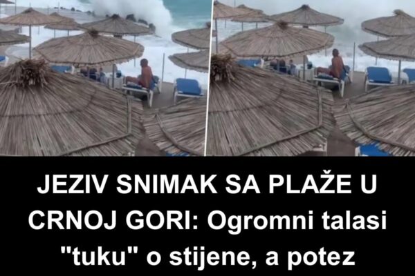 JEZIV SNIMAK SA PLAŽE U CRNOJ GORI: Ogromni talasi “tuku” o stijene, a potez kupača ŠOKIRAO SVE: “Samo sto ne traže da se BIJU” (VIDEO)