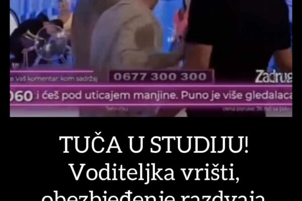 TUČA U STUDIJU! Voditeljka vrišti, obezbjeđenje razdvaja zadrugare – HAOS UŽIVO U PROGRAMU!