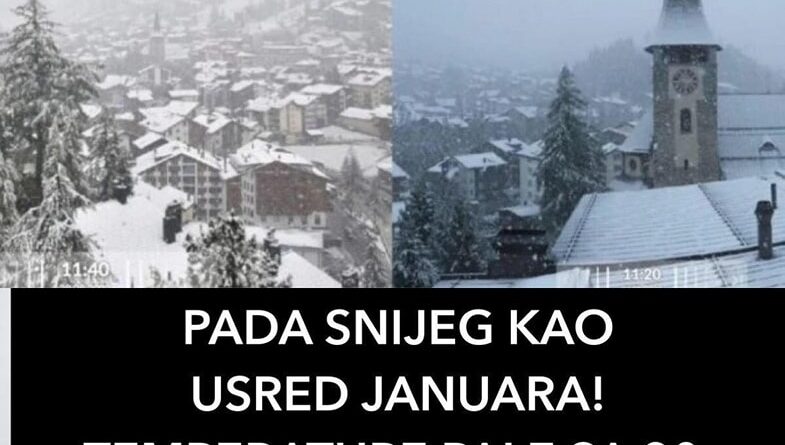 PADA SNIJEG KAO USRED JANUARA! TEMPERATURE PALE SA 30 NA 0 STEPENI: Prvo vrućina, a onda hladnoća u evropskoj državi (VIDEO)