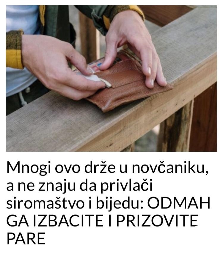 Mnogi ovo drže u novčaniku, a ne znaju da privlači siromaštvo i bijedu: ODMAH GA IZBACITE I PRIZOVITE PARE