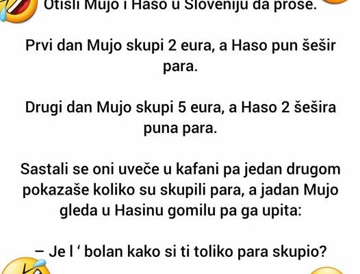 VIC NA KOJI ĆETE OPLAKATI: Otišli Mujo i Haso u Sloveniju da prose