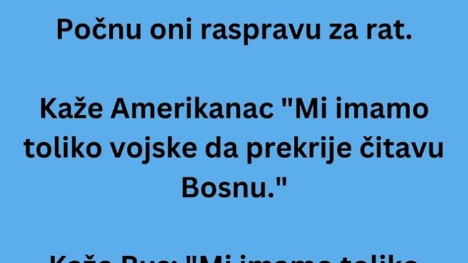 Počnu oni raspravu za rat.