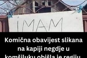 Komična obavijest slikana na kapiji negdje u komšiluku obišla je regiju, odmah ćete vidjeti zašto (FOTO)