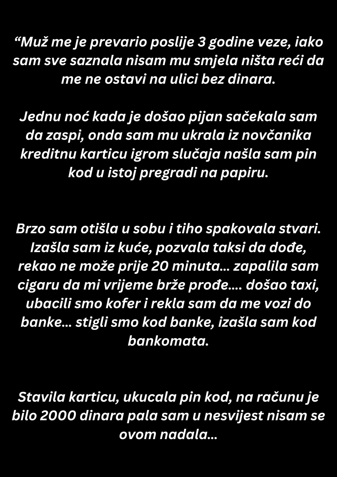 “Muž me je prevario poslije 3 godine veze, iako sam sve saznala nisam mu smjela reći”