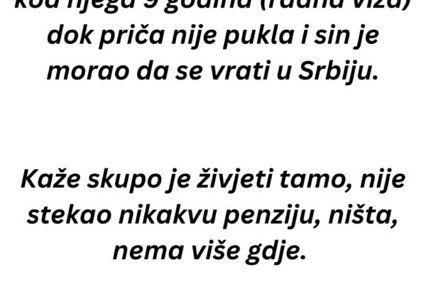 “Sin je napustio ženu i otišao s momkom u Ameriku….”