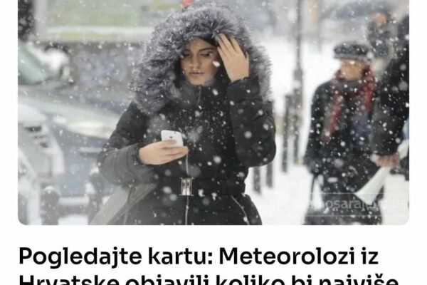 Pogledajte kartu: Meteorolozi iz Hrvatske objavili koliko bi najviše snijega moglo napadati u BiH