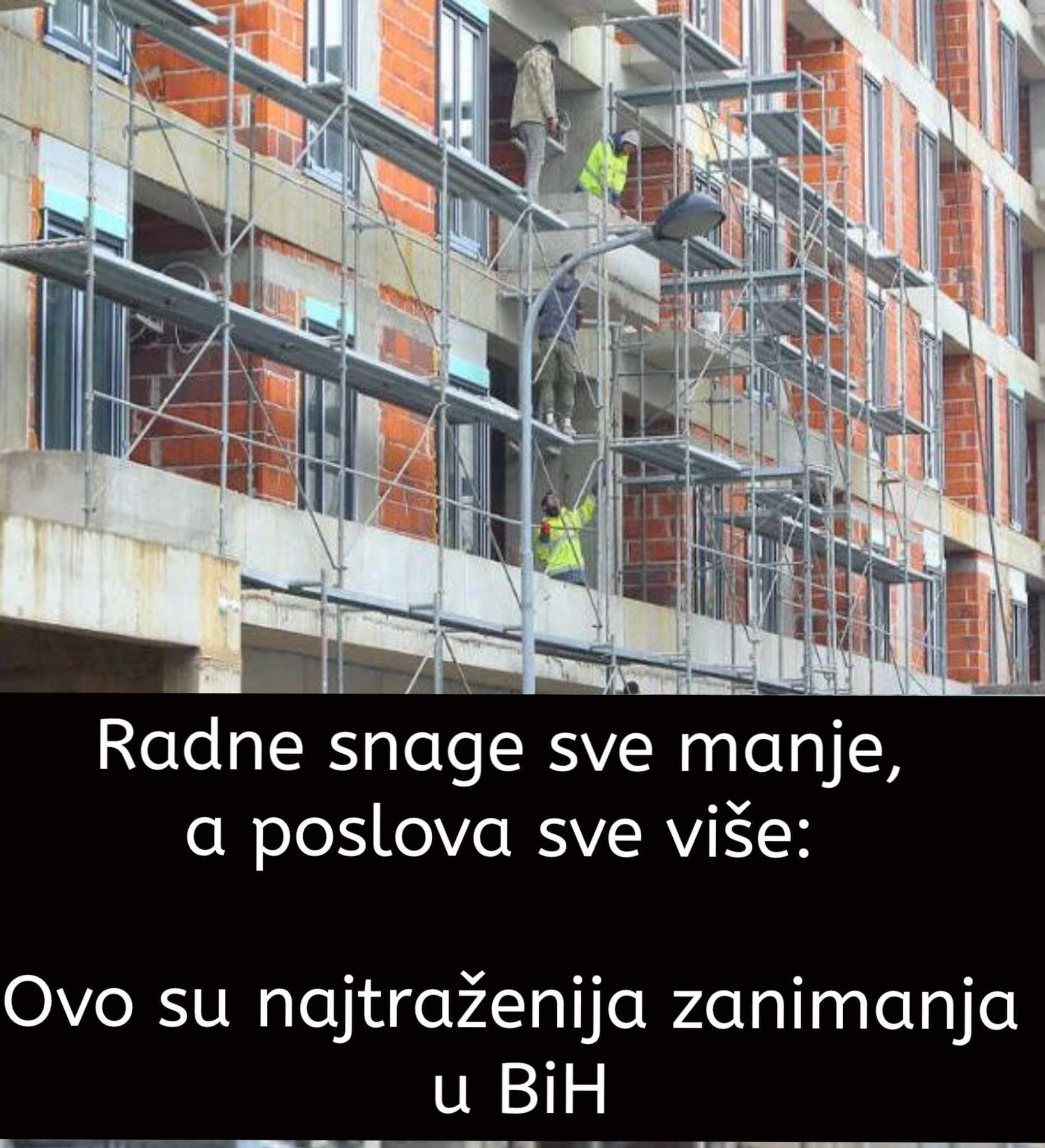 Radne snage sve manje, a poslova sve više: Ovo su najtraženija zanimanja u BiH