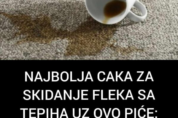 NAJBOLJA CAKA ZA SKIDANJE FLEKA SA TEPIHA UZ OVO PIĆE: Sigurno niste imali pojma da je EFIKASNO