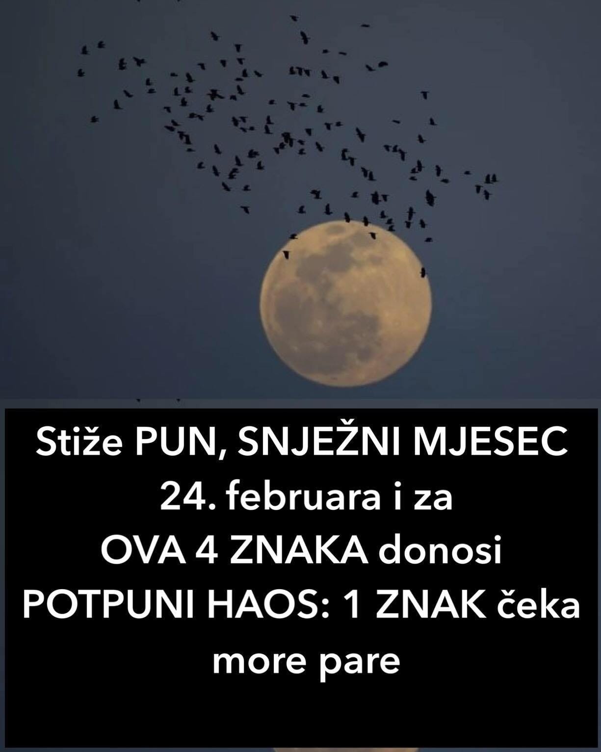 Stiže PUN, SNJEŽNI MJESEC 24. februara i za OVA 4 ZNAKA donosi POTPUNI HAOS: 1 ZNAK čeka more para