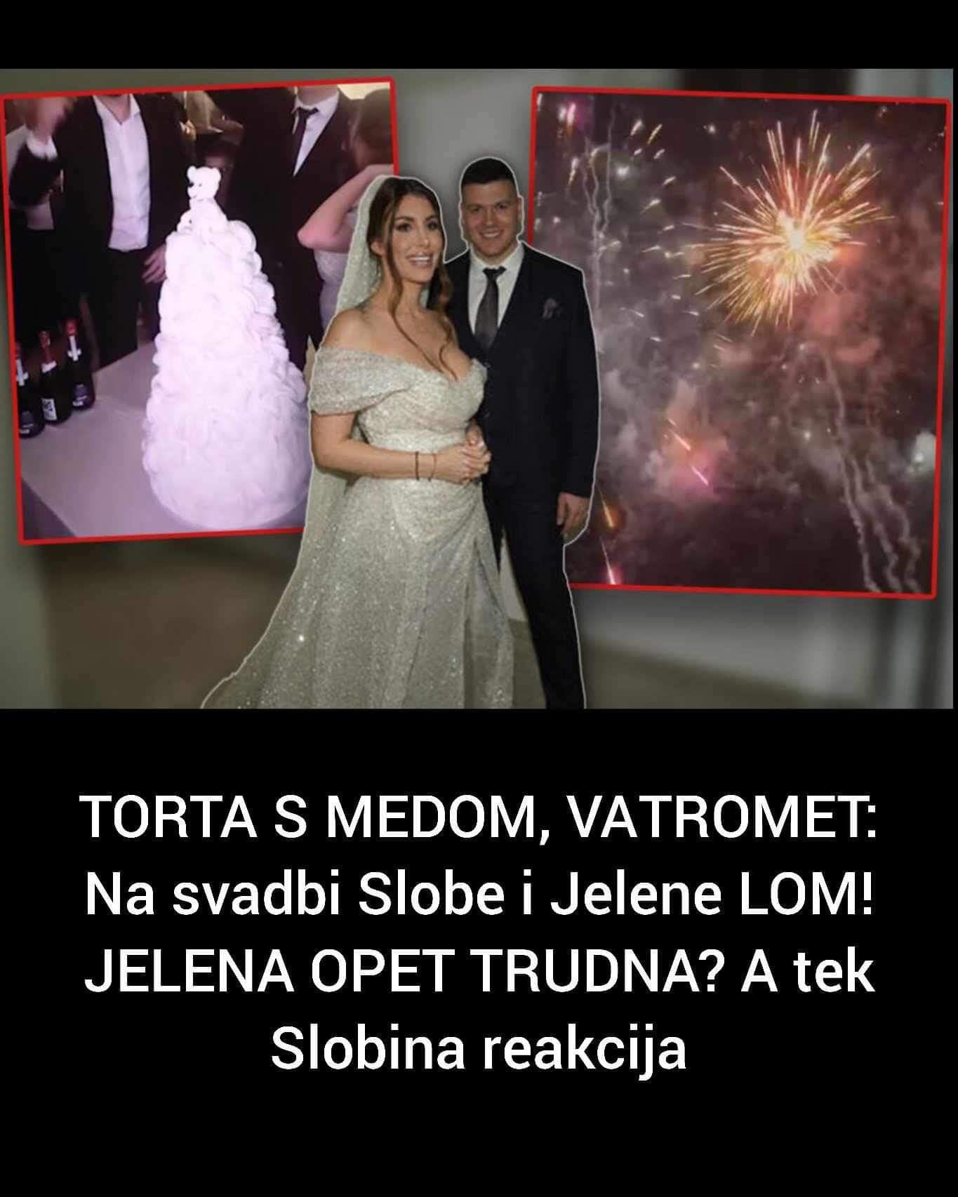 TORTA S MEDOM, VATROMET: Na svadbi Slobe i Jelene LOM! JELENA OPET TRUDNA? A tek Slobina reakcija