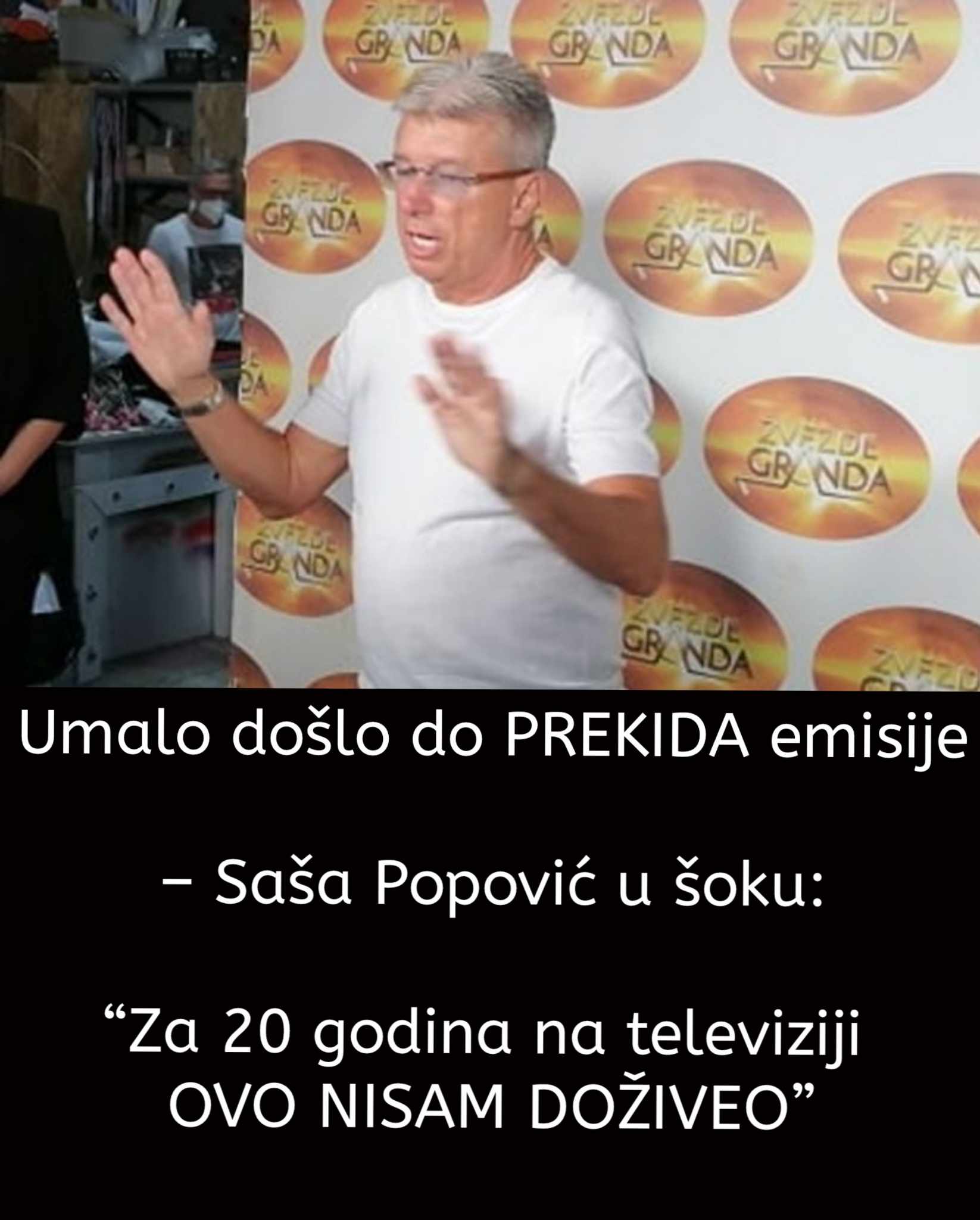 Umalo došlo do PREKIDA emisije – Saša Popović u šoku: “Za 20 godina na televiziji OVO NISAM DOŽIVEO”