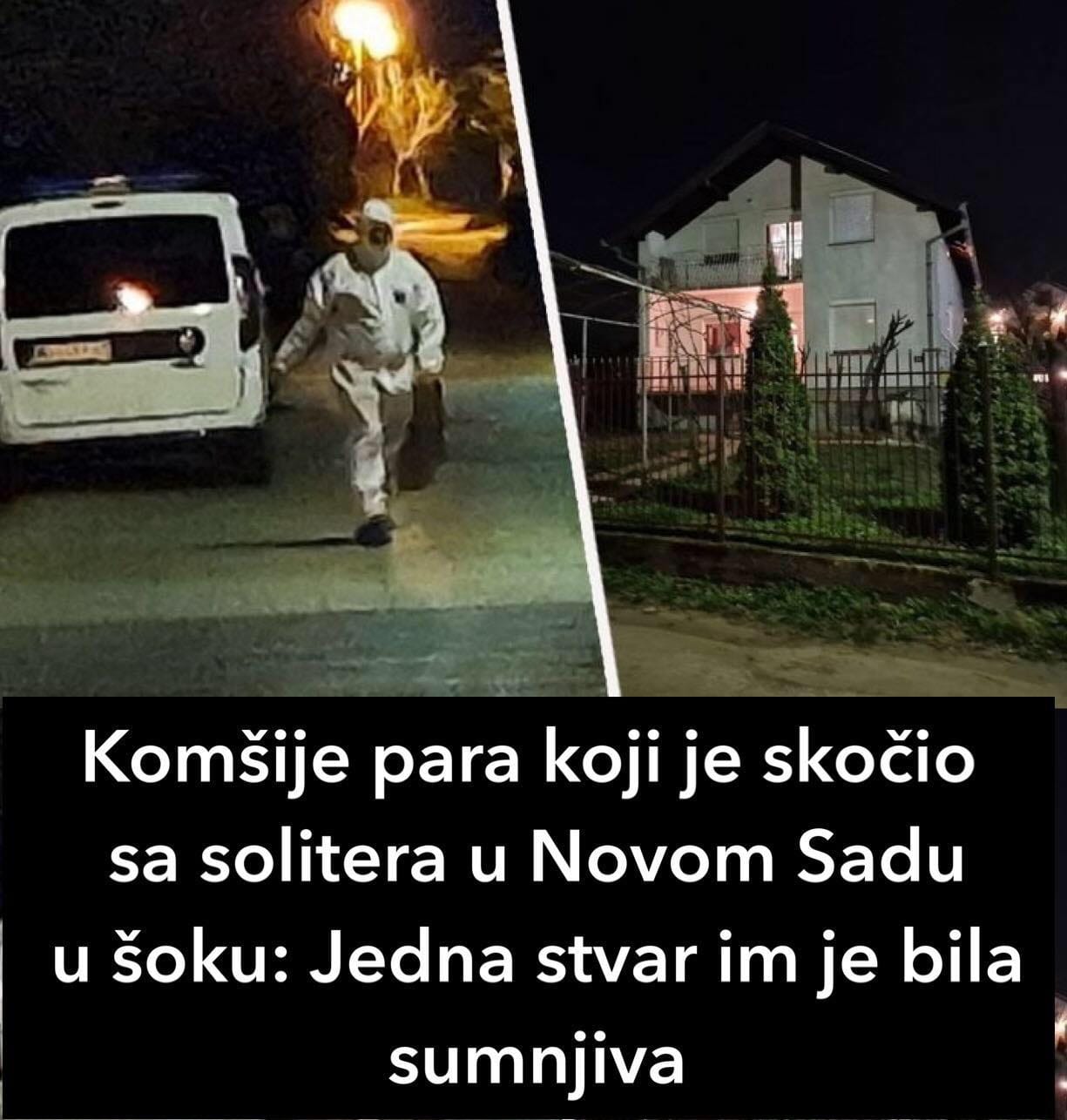 Komšije para koji je skočio sa solitera u Novom Sadu: Jedna stvar im je bila sumnjiva