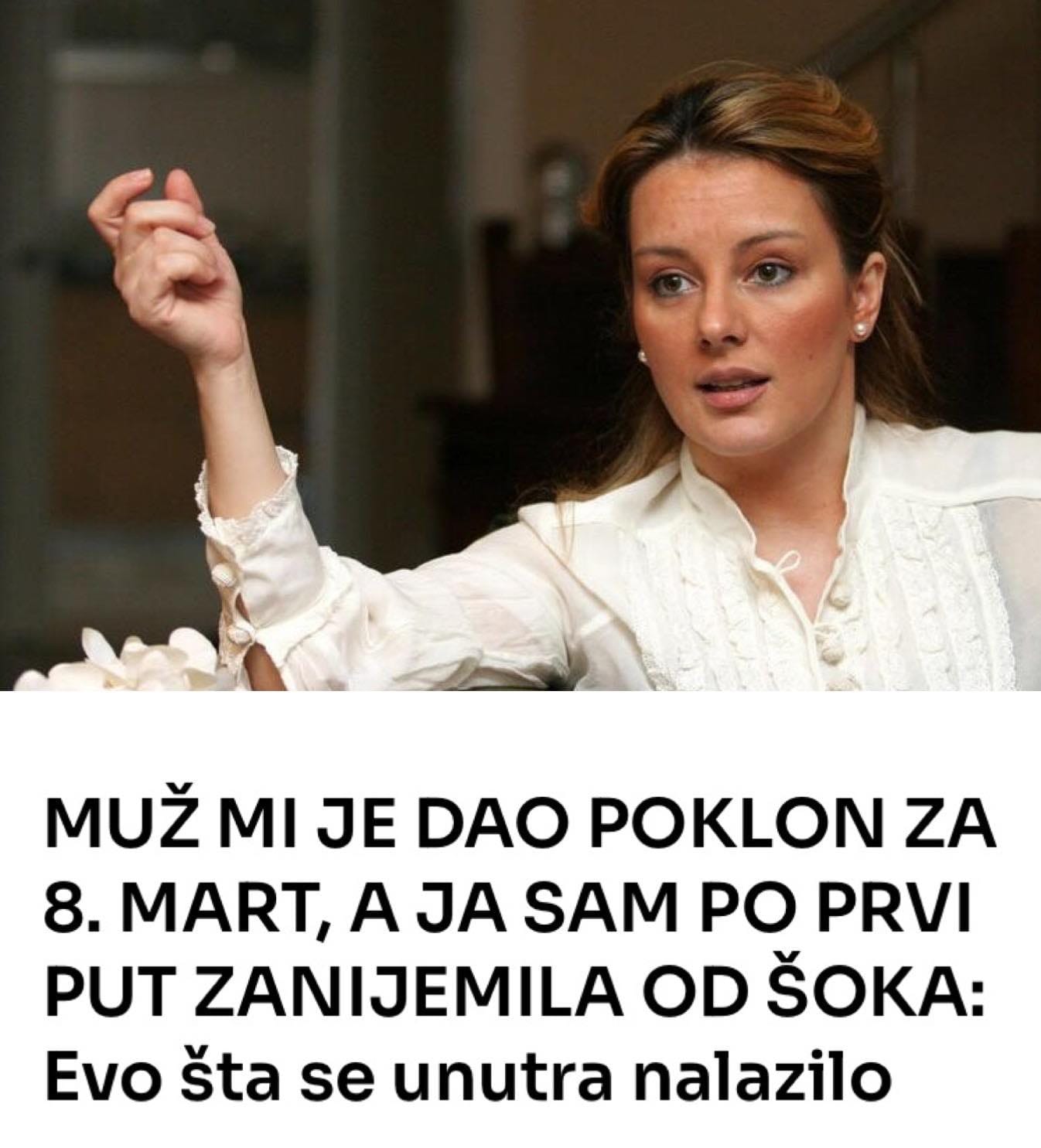 MUŽ MI JE DAO POKLON ZA 8. MART, A JA SAM PO PRVI PUT ZANIJEMILA OD ŠOKA: Evo šta se unutra nalazilo