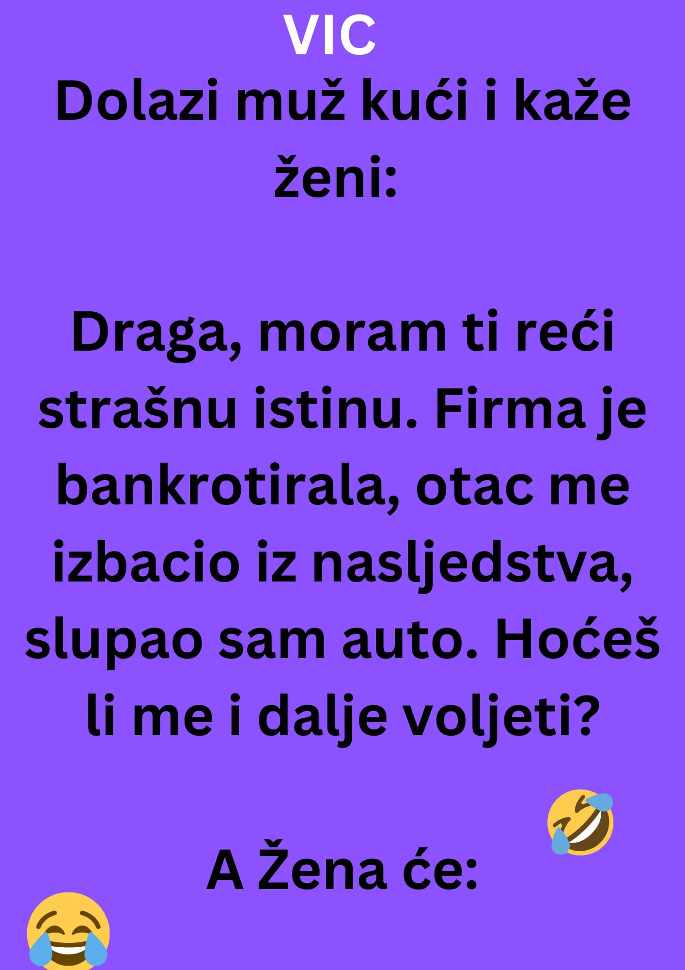 VIC DANA: Dolazi muž kući