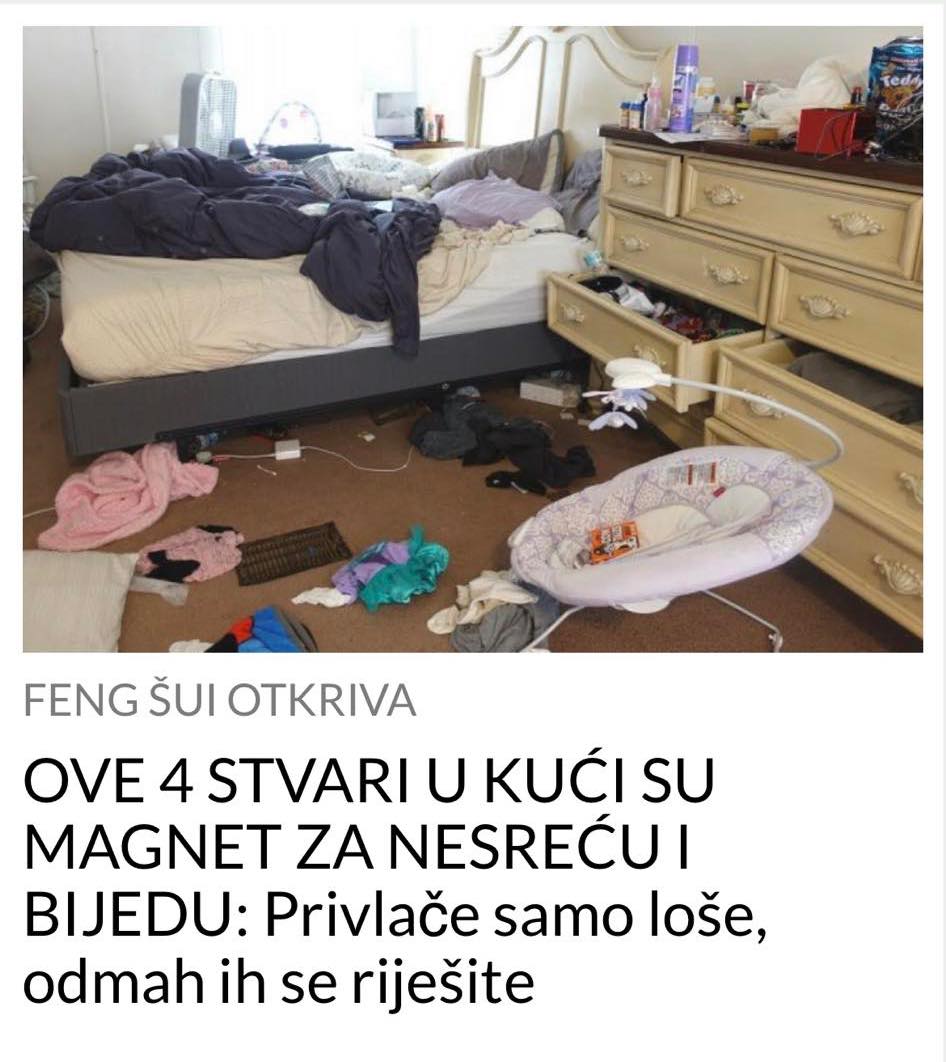 OVE 4 STVARI U KUĆI SU MAGNET ZA NESREĆU I BIJEDU: Privlače samo loše, odmah ih se riješite