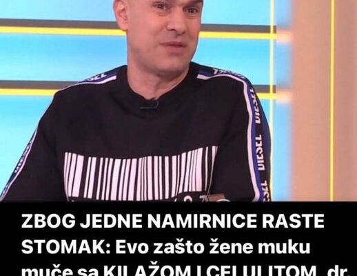 ZBOG JEDNE NAMIRNICE RASTE STOMAK: Evo zašto žene muku muče sa KILAŽOM I CELULITOM, dr. Filgud savjetuje da izbacite ovu namirnicu iz jelovnika