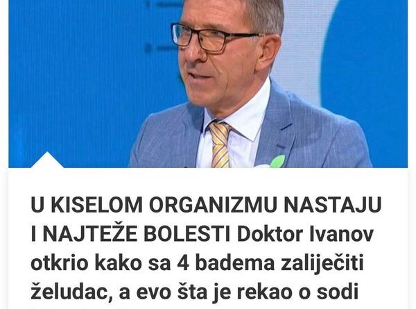 U KISELOM ORGANIZMU NASTAJU I NAJTEŽE BOLESTI Doktor Ivanov otkrio kako sa 4 badema zaliječiti želudac, a evo šta je rekao o sodi bikarboni